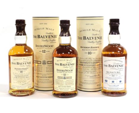 Balvenie 12 Year Old Signature Single Malt Scotch Whisky 40% 70cl (one bottle), Balvenie 12 Year Old Double Wood Single Malt 