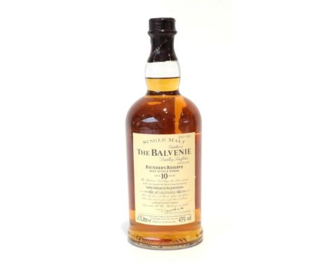 The Balvenie 10 Year Old Founders Reserve Malt Scotch Whisky 43% 1L (one bottle) 