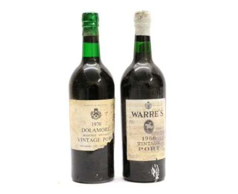 Warre's 1966 Vintage Port (one bottle), Dolamore 1970 Vintage Port (one bottle) (2)
