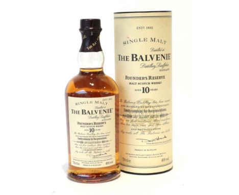 Balvevie 10 Year Old Founders Reserve Single Malt Scotch Whisky 40% 70cl, in original sleeve (one bottle)