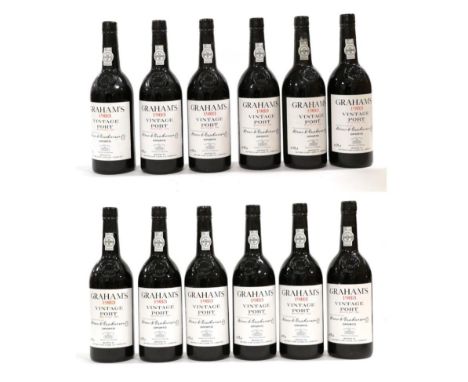 Graham's 1983 Vintage Port (twelve bottles) owc