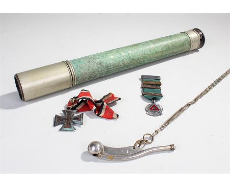 Mixed militaria, to include a W Ottway & Co Ltd, Ealing, London telescope, 1939, arrow mark, No747, No40, together with a Ger