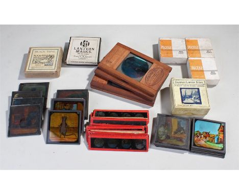 Assorted magic lantern slides, to include homes, illustrations, junior lecturers series, etc, (qty) 
