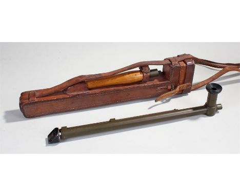 World War I trench periscope, field green body with eyepiece and extending prismatic objective, marked “Periscope No 25 (x6 Ø
