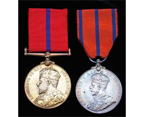 Pair of Police Constable medals, Edward VII 1902 Coronation medal (P.C. R PIKE Y.DIV.) together with George V Metropolitan Po