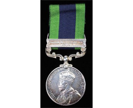 Indian General Service medal, GV, 1 clasp North West Frontier 1930-31, (5931904 PTE. D. MENZIES. ESSEX R.)