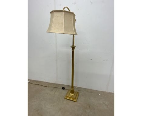 A brass standard lantern on square baseW:50cm x D:30cm x H:155cm