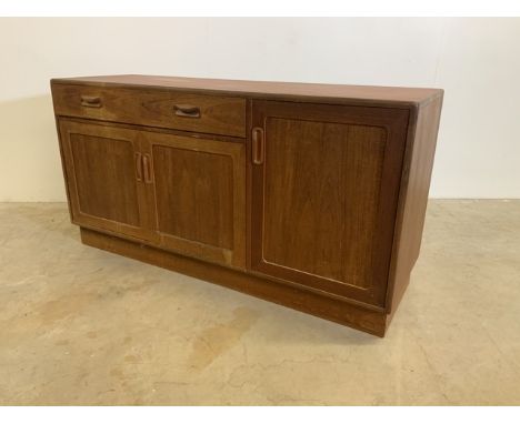 A G-Plan sideboard with interior shelf and a cutlery drawer.W:140cm x D:45cm x H:72cm