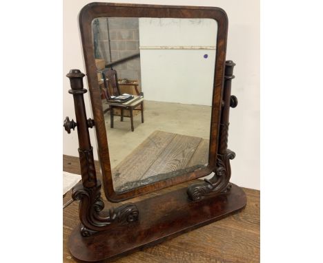 Mahogany swing mirrorb with distressed mirror glassW:72cm x D:21cm x H:73cm