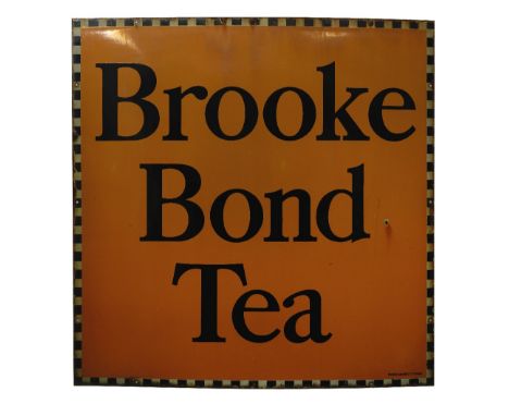 A Brooke Bond Tea enamel sign,single-sided, by Patent Enamel Co Birmingham, numbered S 2439, with some rusting and loss to en