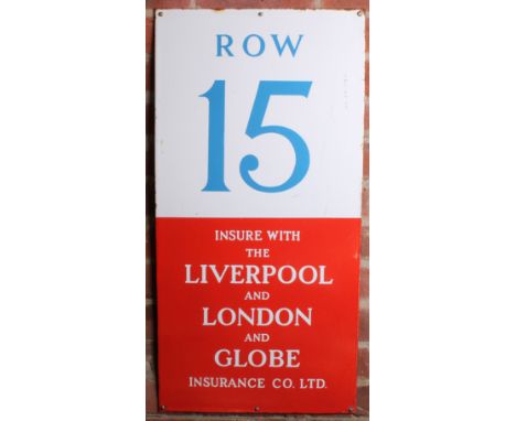 A Row 15 enamel sign,single-sided, 38 x 77cm; together with an 84 Forman enamel sign, single-sided, 137 x 38cm (Both with wea