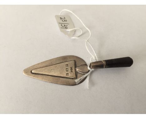 Silver trowel bookmark, Birmingham.