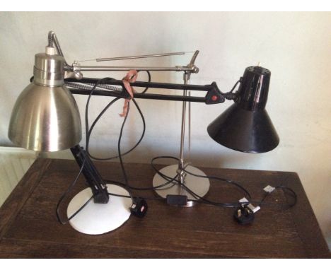 Two vintage angle poise lamps.