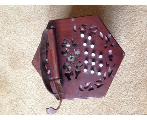 Vintage 26 key concertina by Lachenal marked English Trade Mark