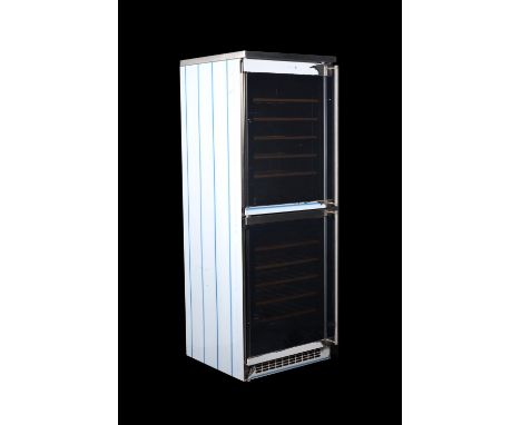 Smeg Wine Cooler - Model S36STRP Double height units measuring: H1680 x 600 x 600mm. Stainless steel cabinet, wooden shelves 