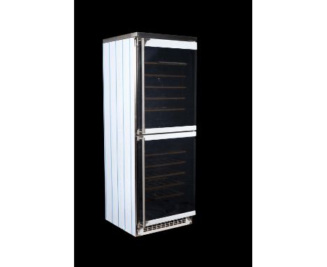 Smeg Wine Cooler - Model S36STRP Double height units measuring: H1680 x 600 x 600mm. Stainless steel cabinet, wooden shelves 