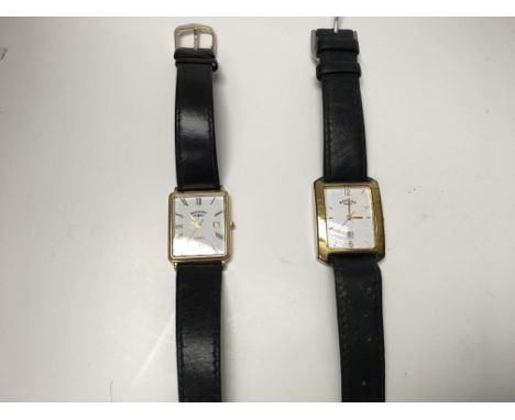 Two gents yellow metal rotary watches (not seen working).- NO RESERVE