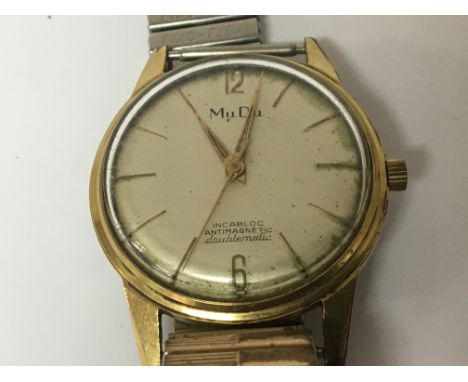 A Vintage Gents MuDu Automatic Wrist watch. Seen working.- NO RESERVE