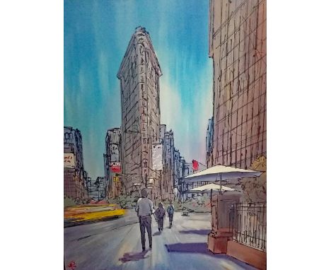 * PAUL KENTON,SUMMER ON BROADWAYoverpainted print, signed127cm x 102cmUnframed as intended