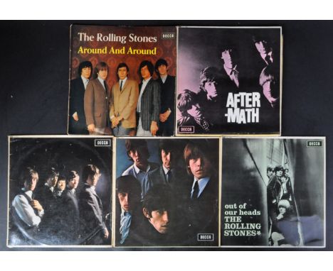 The Rolling Stones - A selection of five vinyl long play LP record albums to include their first album The Rolling Stones (Mo