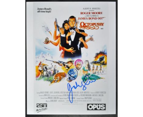 James Bond 007 - John Glen (Editor / Director) - autographed 11x14" Octopussy mini-poster. Signed in blue ink to a light area
