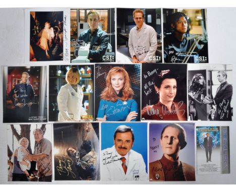 Autographs - American Sci-Fi - a collection of x14 autographed 8x10" photographs from various American Science Fiction (and o