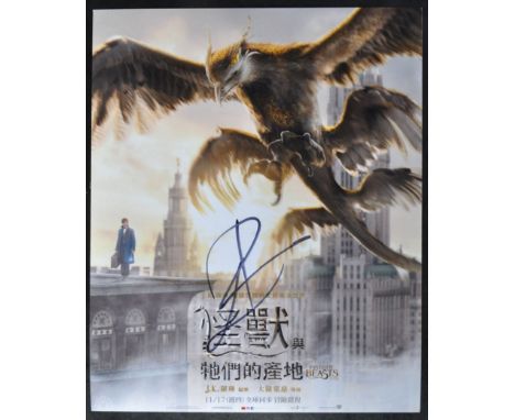 Eddie Redmayne - Fantastic Beasts And Where To Find Them - autographed 8x10" photo from the Harry Potter spin-off. Signed in 