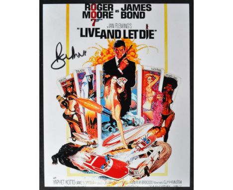 James Bond 007 - Sir Roger Moore (1927-2017) - Live And Let Die - autographed 8x10" colour poster photograph from the Bond fi