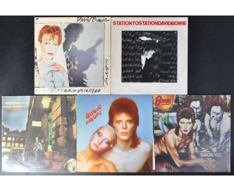 David Bowie - A collection of five long play LP vinyl record albums to include The Rise And Fall Of Ziggy Stardust And The Sp