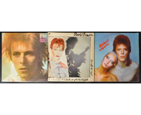 David Bowie - A selection of three long play LP vinyl record albums to include Space Oddity, with inner sleeve (Stereo RCA Vi