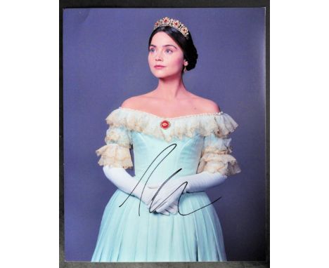 Jenna Coleman - Doctor Who / Victoria - autographed 11x14" colour photograph from Victoria. Signed in black ink to a central 