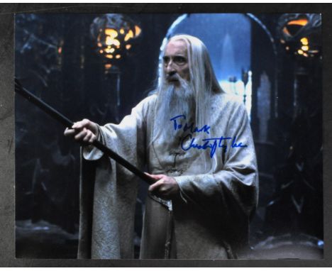 Sir Christopher Lee (1922-2015) - Lord Of The Rings - autographed 8x10" colour photograph from the franchise, signed in blue 
