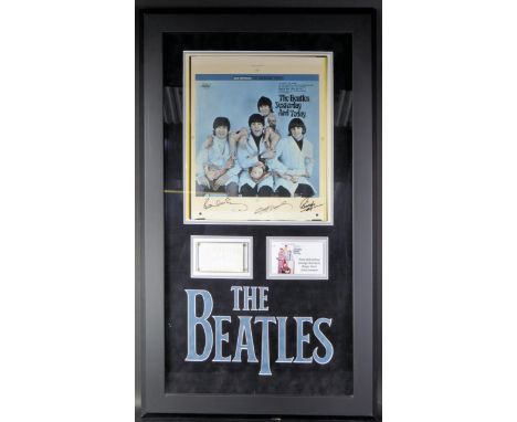 The Beatles - an important original autographed ' The Beatles - Yesterday And Today ' "Butcher" cover artwork poster (possibl