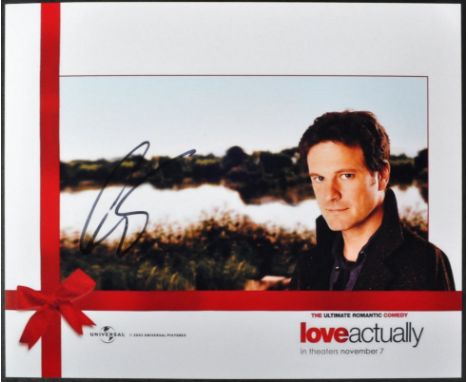 Colin Firth - Love Actually - autographed 8x10" colour photograph from the movie. Signed neatly by Firth in black ink to a li