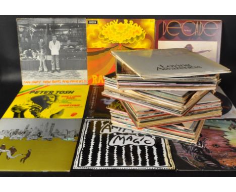 A large mixed group of approx. 90 long play LP vinyl record albums of varying artist and genres to include Pillows &amp; Pray