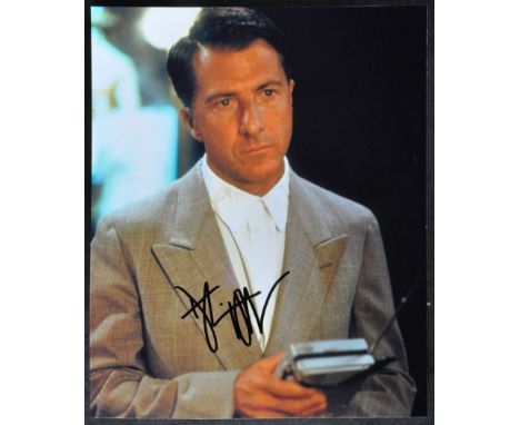Dustin Hoffman - Rain Man - scarce autographed 8x10" colour photograph from the movie. Signed neatly in black ink to a light 