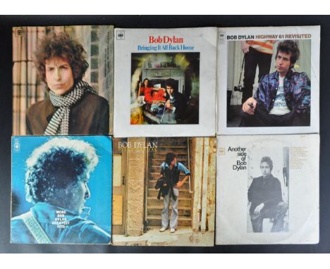 Bob Dylan - A collection of six vinyl long play LP record albums to include Another Side Of Bob Dylan (Mono CBS 62429 VG), Hi