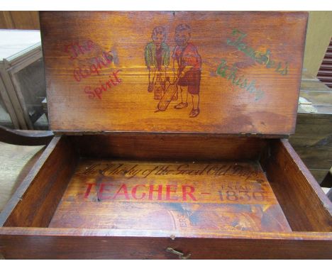 A vintage pine Teachers whisky box 
