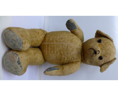 A large Teddy bear, jointed limbs, with growler, 70cm