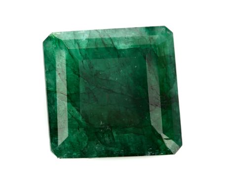 **CERTIFICATED UNMOUNTED EMERALD, octagonal step cut weighing approximately 210.00 carats with accompanying GLI report number