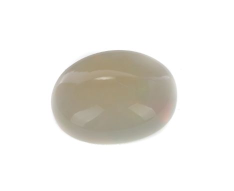 **CERTIFICATED UNMOUNTED OPAL, oval cabochon weighing approximately 14.01 carats with accompanying ITLGR report number S16691