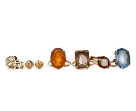 ROBERT ALLISON OF IONA SILVER PENNANULAR BROOCH, with Celtic decoration to the front, 13.6g, along with three nine carat gold