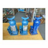 3x Weber 3 ton Hydraulic Jacks