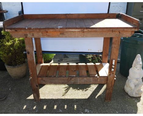 Wooden Potting Bench with Shelf under 