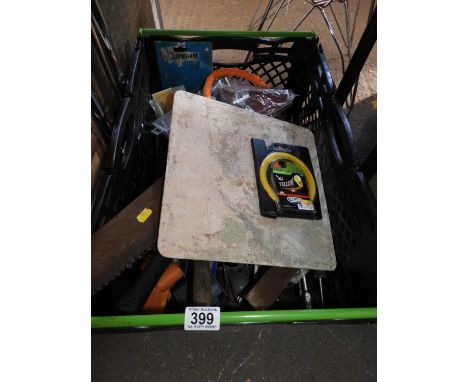 Plastic Crate and Contents - Tools 
