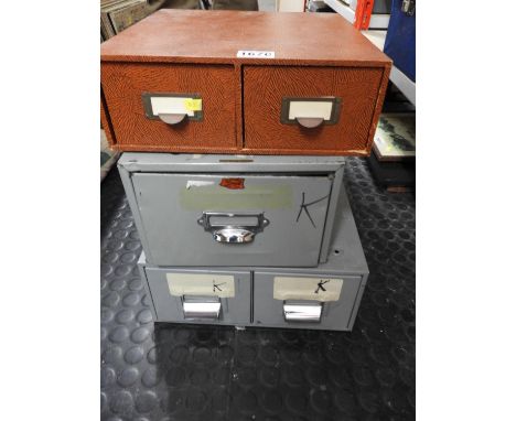5x Vintage Filing Drawers 