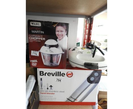 Hand Blender, Compact Chopper and Toasted Sandwich Maker 