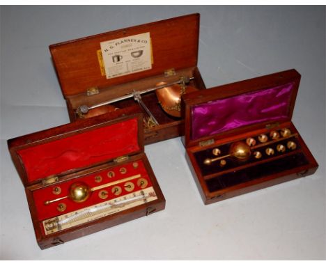 A Victorian Sykes Hydrometer with presentation inscription 'Sykes Hydrometer by Joss Long, Little Tower Street, London', toge