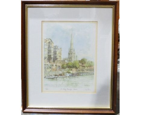F Beni
Watercolour&nbsp;
Coastal scene, signed lower left
After A V Pace&nbsp;
Limited edition colour print&nbsp;
"St Mary Re