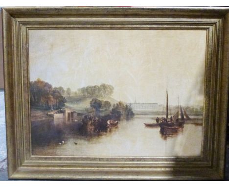 
Two late 19th/early 20th century Japanese watercolours&nbsp;on fabric in bamboo effect moulded frames and assorted prints, t